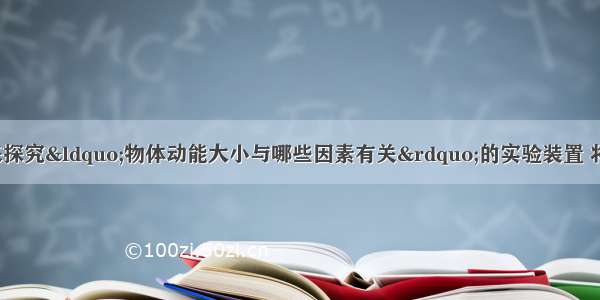 如图所示 是用来探究“物体动能大小与哪些因素有关”的实验装置 将A B C三小球先