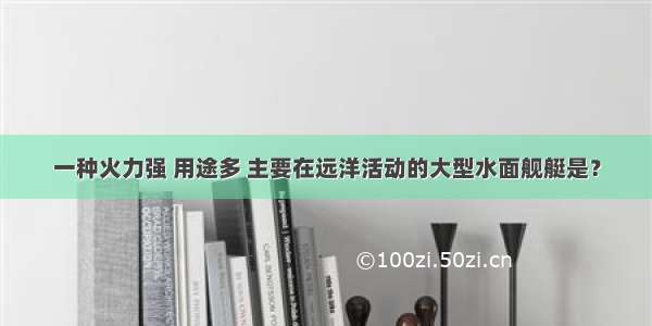 一种火力强 用途多 主要在远洋活动的大型水面舰艇是？