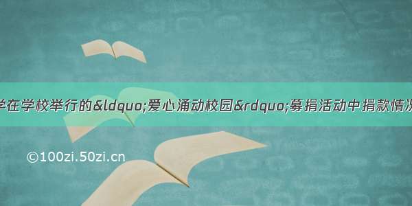 九年级二班45名同学在学校举行的“爱心涌动校园”募捐活动中捐款情况如下表捐款数（元