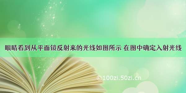 眼睛看到从平面镜反射来的光线如图所示 在图中确定入射光线．