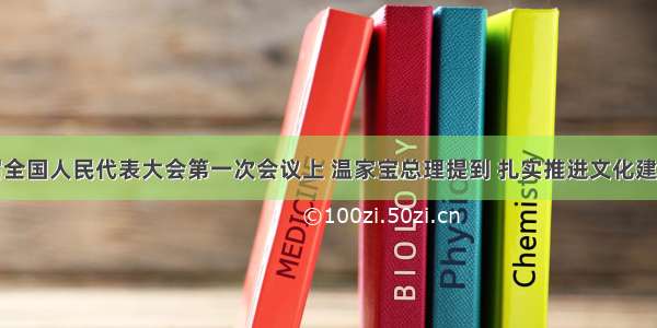 在第十二届全国人民代表大会第一次会议上 温家宝总理提到 扎实推进文化建设。把文化