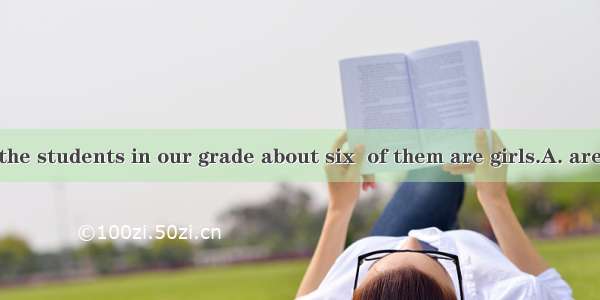 The number of the students in our grade about six  of them are girls.A. are  hundreds  two