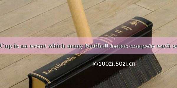 The FIFA World Cup is an event which many football teams compete each other.A. in; forB. f