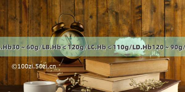 新生儿贫血的诊断标准是A.Hb30～60g/LB.Hb＜120g/LC.Hb＜110g/LD.Hb120～90g/LE.Hb145g/LABCDE参考