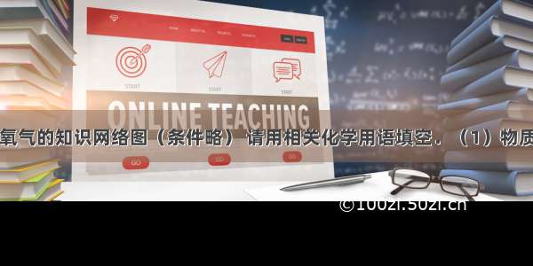 如图是有关氧气的知识网络图（条件略） 请用相关化学用语填空．（1）物质⑤的化学式