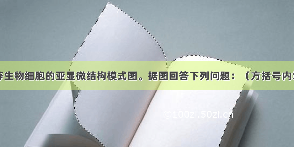 右图是某高等生物细胞的亚显微结构模式图。据图回答下列问题：（方括号内填写图中序号