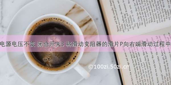 如图所示 电源电压不变 闭合开关S 将滑动变阻器的滑片P向右端滑动过程中 电流表A1