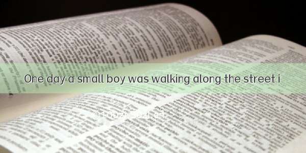 One day a small boy was walking along the street i