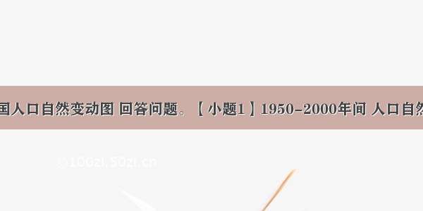 如图为新中国人口自然变动图 回答问题。【小题1】1950-2000年间 人口自然增长率最高