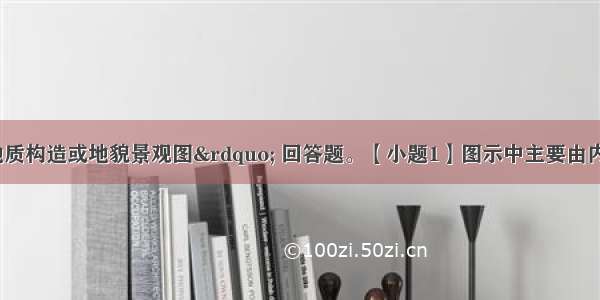 读下面“地质构造或地貌景观图” 回答题。【小题1】图示中主要由内力作用形成的是 