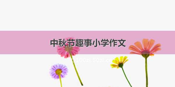 中秋节趣事小学作文