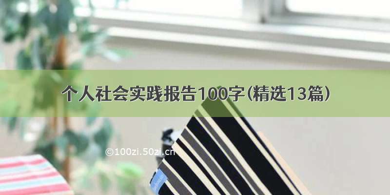 个人社会实践报告100字(精选13篇)